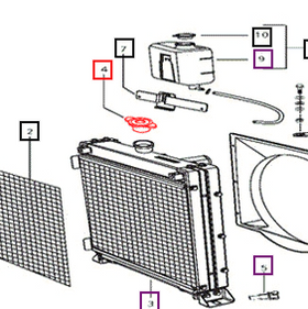 Mahindra Tractor Radiator Cap 006009818D1 Mahindra Direct Parts
