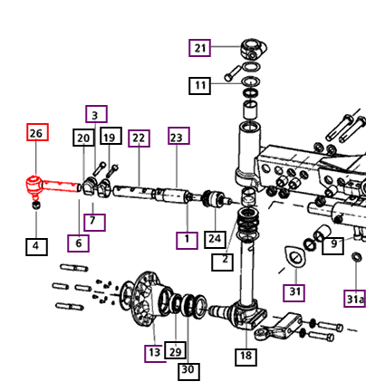 Mahindra Tractor Tie Rod End LH / RH 007602003D1 Mahindra Direct Parts