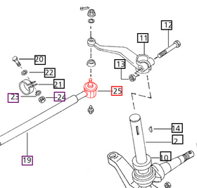 Mahindra Tractor Tie Rod Ball Joint Left Hand LH 007601964A91 Mahindra Direct Parts