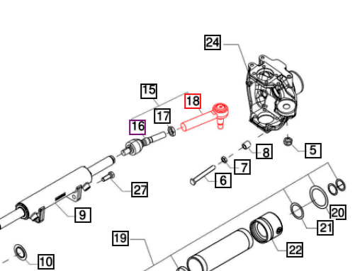 Mahindra Tractor Tie Rod End LH / RH 006527761U01 Mahindra Direct Parts