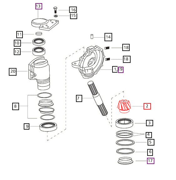 Mahindra Tractor Bevel Gear 10T 17994410020 Mahindra Direct Parts