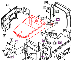 Mahindra Tractor Hood 10462611BP0 Mahindra Direct Parts