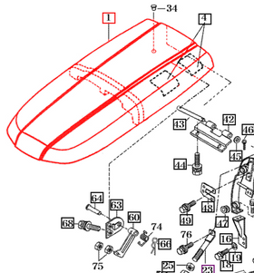 Mahindra Tractor Hood 16506201004MR Mahindra Direct Parts