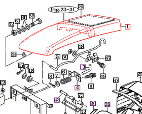 Mahindra Tractor Hood 16006201001MR Mahindra Direct Parts