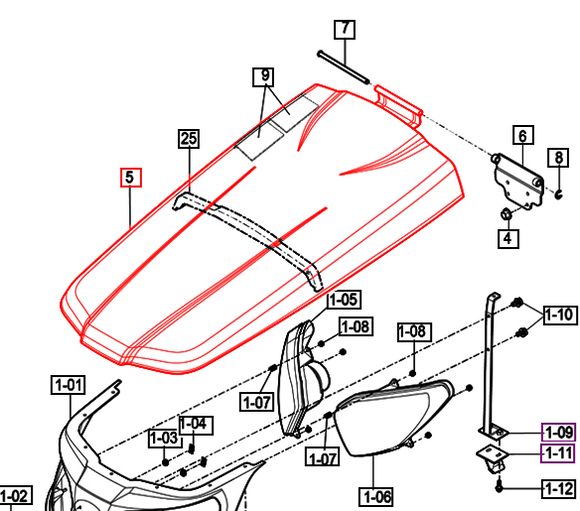 Mahindra Tractor Hood 12626022000MR Mahindra Direct Parts