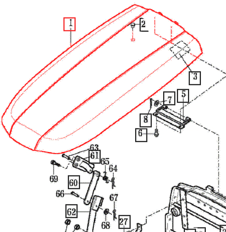 Mahindra Tractor Hood 12606202000MR Mahindra Direct Parts