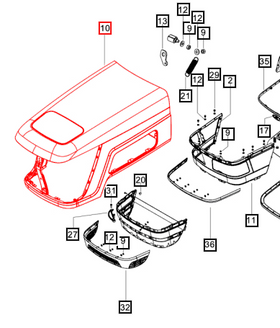 Mahindra Tractor Hood E007502234C91 Mahindra Direct Parts