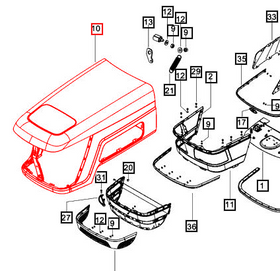 Mahindra Tractor Hood 007639035U91 Mahindra Direct Parts