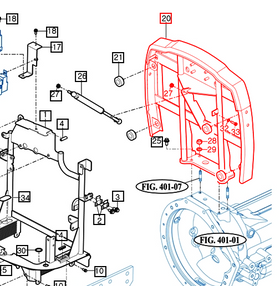 Mahindra Tractor Hood Frame 12636022101GB Mahindra Direct Parts