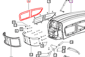 Mahindra Tractor Side Panel Grill RH E007538045D2 Mahindra Direct Parts
