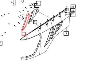 Mahindra Tractor Side Panel Front Grill LH 18716113010GB Mahindra Direct Parts