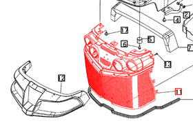 Mahindra Tractor Lower Grill 19011116000 Mahindra Direct Parts