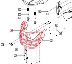 Mahindra Tractor Front Grill 11206113100GB Mahindra Direct Parts