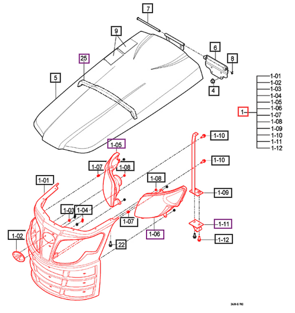 Mahindra Tractor Grill Assembly 11336017000 Mahindra Direct Parts