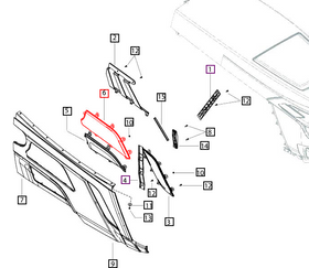 Mahindra Tractor Side Grill Rear RH E007545740D1 Mahindra Direct Parts