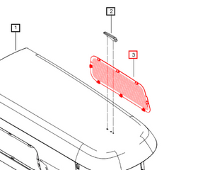 Mahindra Tractor Side Grill Rear LH 007646659V01 Mahindra Direct Parts