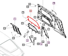Mahindra Tractor Side Grill Rear LH E007545739D1 Mahindra Direct Parts