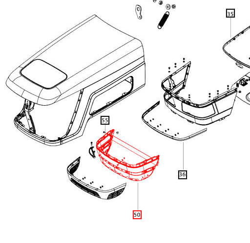 Mahindra Tractor Bottom Grill 007501500C92 Mahindra Direct Parts
