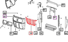 Mahindra Tractor Front Grill 007538001D91 Mahindra Direct Parts