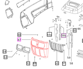 Mahindra Tractor Front Grill 007538580D92 Mahindra Direct Parts