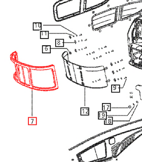 Mahindra Tractor Front Grill E007540017D1 Mahindra Direct Parts