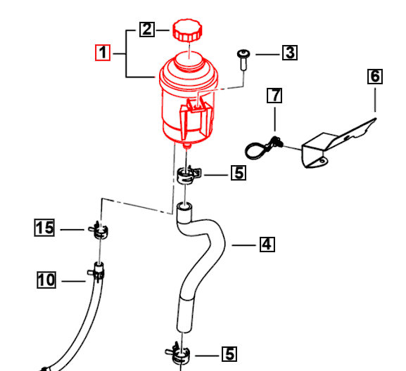 Mahindra Roxor Power Steering Reservoir / Tank 1102EA0200N Mahindra Direct Parts