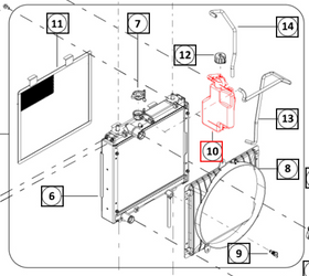 Mahindra Tractor Coolant Reservoir / Tank 008024903K91 Mahindra Direct Parts