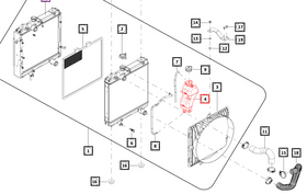 Mahindra Tractor Coolant Reservoir / Tank 008022636N01 Mahindra Direct Parts