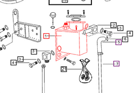 Mahindra Tractor Power Steering Reservoir / Tank 007201316C91 Mahindra Direct Parts