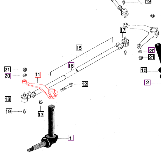 Mahindra Tractor Steering Knuckle Arm Right Hand 001127655R1 Mahindra Direct Parts