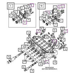 Mahindra Tractor Backhoe 6-spool Monoblock Valve ATI103546
