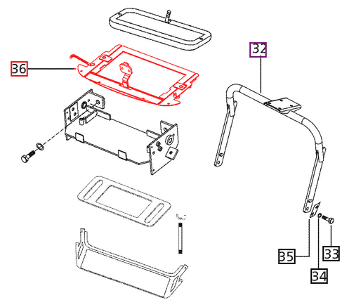 Mahindra Tractor Battery Retainer Assembly With Bottom Sealing E007544384V91