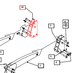 Mahindra Tractor Loader Mounting Bracket RH Right Hand KMW10023213