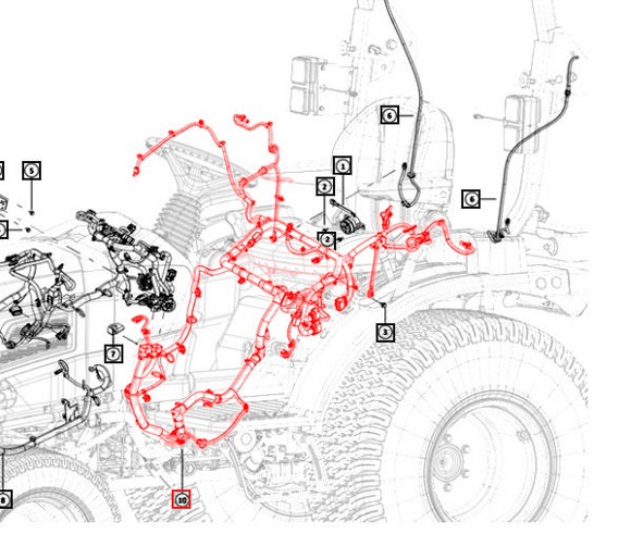 Mahindra Tractor Rear Wiring Harness 007710423N91