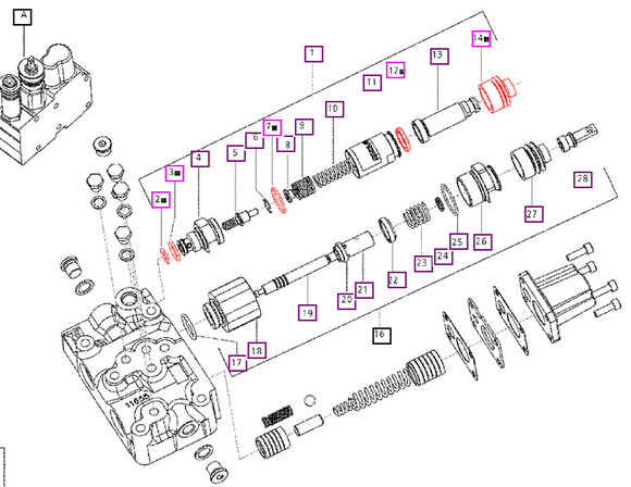 Mahindra Tractor Seal Kit For Inching Valve PST E007205907D91