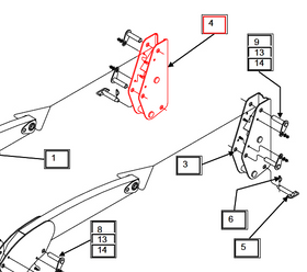 Mahindra Tractor Loader Mounting Bracket RH Right Hand KMW10023203