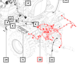 Mahindra Tractor Body Wiring Harness 007709037K91