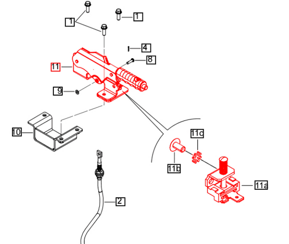 Mahindra Tractor Lever Hand Brake 008019934V91