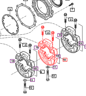 Mahindra Tractor Main Bearing Case Assembly 2 E5850A0052
