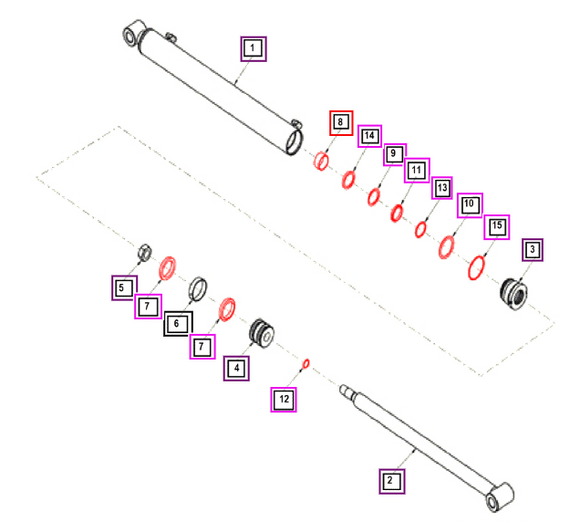 Mahindra Tractor Lift Cylinder Seal Kit ANS6540