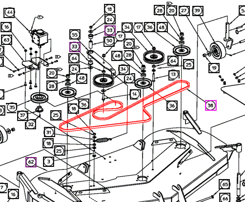 Mahindra Tractor Mower Blade V-Belt AME012766