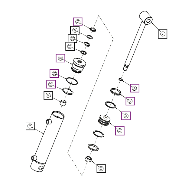 Mahindra Tractor Backhoe Stabilizer Cylinder Seal Kit ANS6025