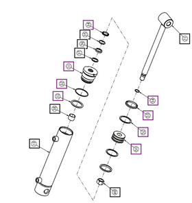 Mahindra Tractor Backhoe Stabilizer Cylinder Seal Kit ANS6025