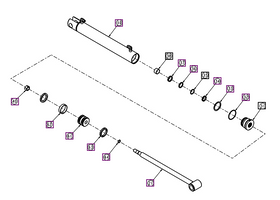 Mahindra Tractor Backhoe Stabilizer Cylinder Seal Kit ANS6035