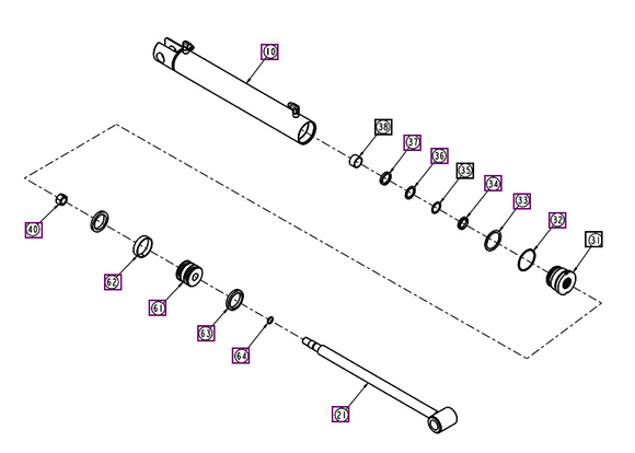 Mahindra Tractor Backhoe Stabilizer Cylinder Seal Kit ANS6035