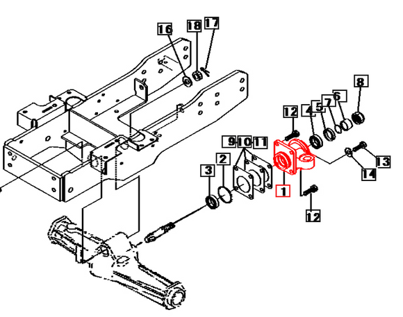 Mahindra Tractor Pinion Case 19642116AG0