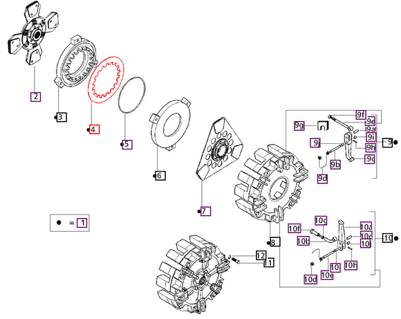Mahindra Tractor Clutch Diaphragm Spring 006503355D1