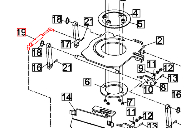 Mahindra Tractor Backhoe Seat Gas Damper Y100-707000