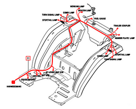 Mahindra Tractor Rear Wiring Harness 12386683600