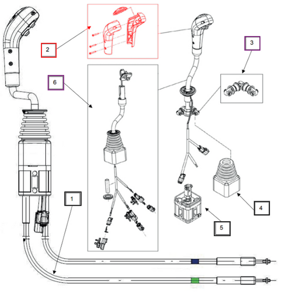 Mahindra Tractor Loader Joystick Knob Kit MH4110006310